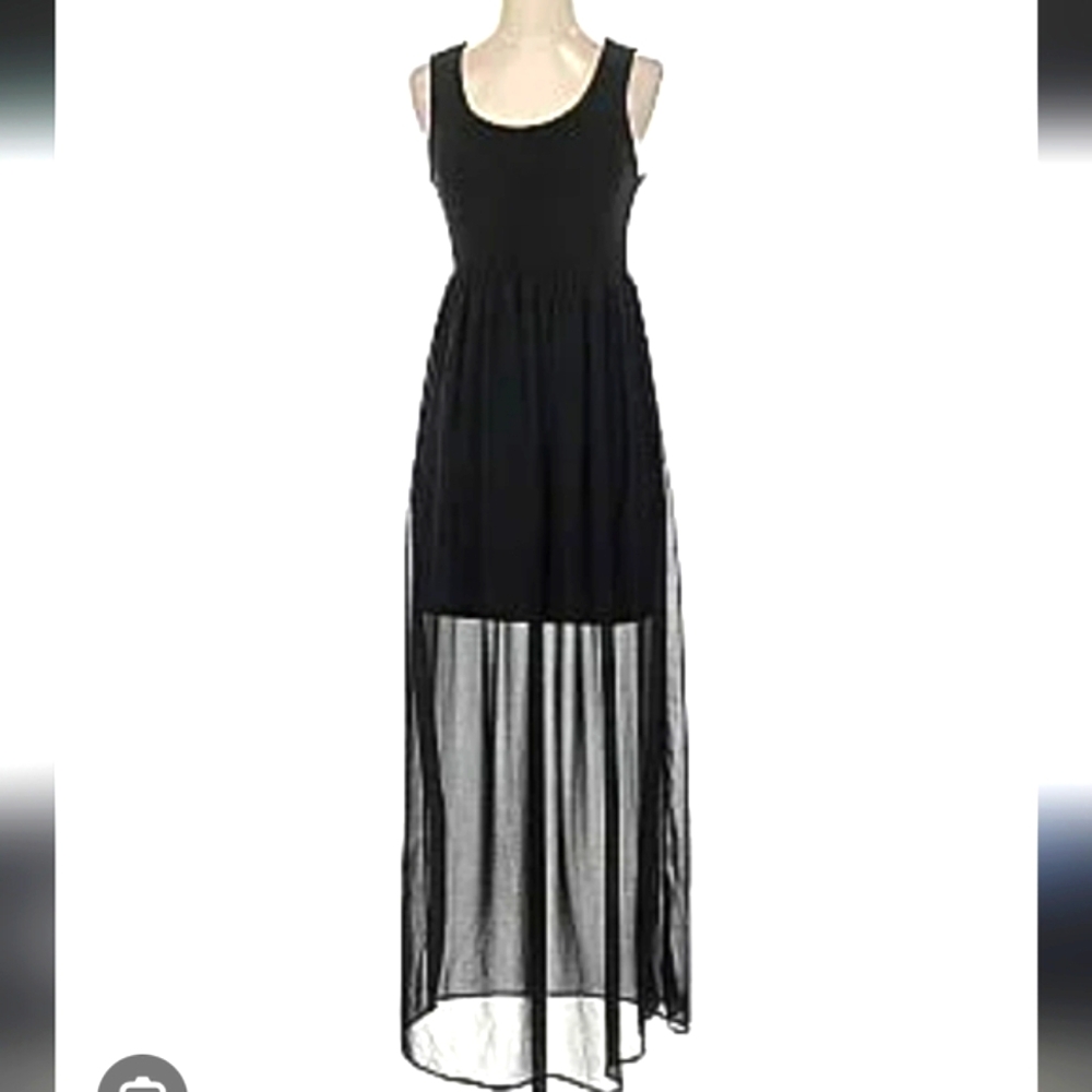 Forever 21 Black Sleeveless Maxi Dress Color Black V4
